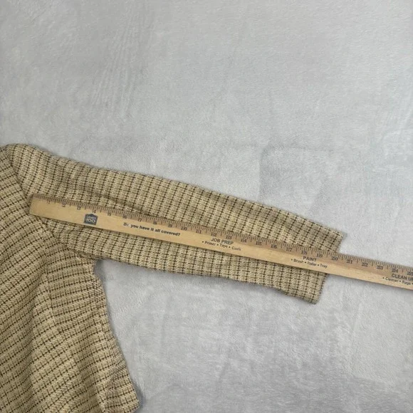 VTG Linda Allard Ellen Tracy Petite Tweed Plaid Silk Suit Jacket Blazer Womens 8 - Picture 9 of 9